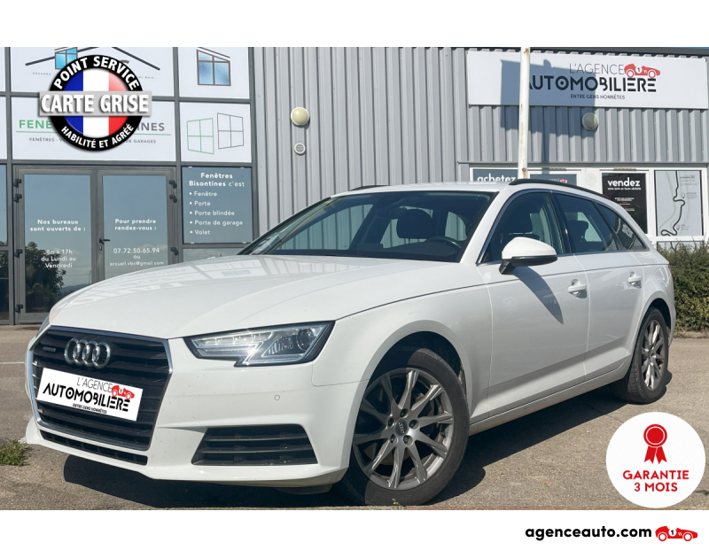 Aankoop Gebruikte Auto, Goedkope Gebruikte Auto | Agence Auto Audi A4 Avant Série 4 Avant Quattro (8W5) 2.0 TDi 16V S-Tronic7 190cv Boîte auto finition BUSINESS LINE Blanc Jaar 2017 Automatique Diesel