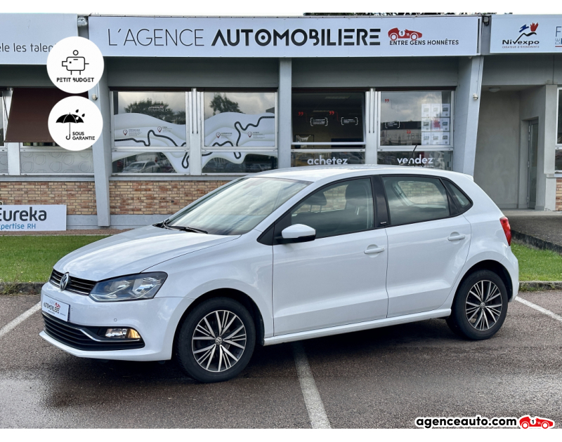 Gebrauchtwagenkauf, Günstige Gebrauchtwagen | Automobilienagentur Volkswagen Polo 1.2 TSI 90ch  Allstar 5p/Apple carplay/Radar av & ar. Blanc Jahr 2016 Manuelle Essence