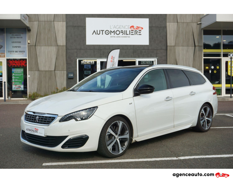 Achat voiture occasion, Auto occasion pas cher | Agence Auto Peugeot 308 SW GT 2.0 BlueHDi 180 ch EAT6 Blanc Année 2015 Automatique Diesel