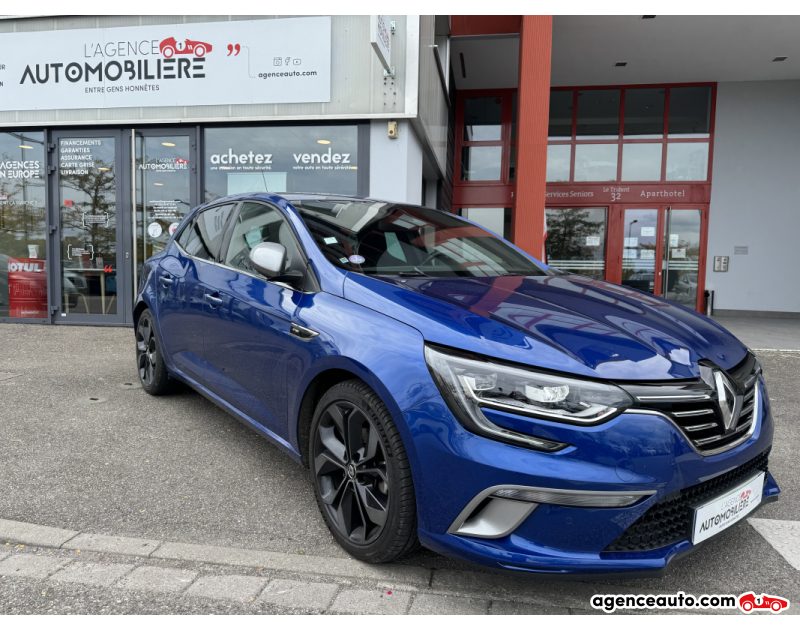 Achat voiture occasion, Auto occasion pas cher | Agence Auto Renault Megane IV 1.3 TCe 140 cv BVA GT-LINE Bleu Année 2019 Automatique Essence