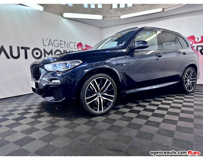 Gebrauchtwagenkauf, Günstige Gebrauchtwagen | Automobilienagentur Bmw X5 xDrive45e 394 BVA8 M Sport (Entretien BMW, Toit Ouvrant, Attelage, Feux Laser, Active Drive, B&W) Bleu Jahr 2020 Automatique Hybride