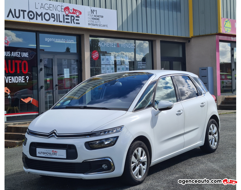 Achat voiture occasion, Auto occasion pas cher | Agence Auto Citroen C4 Picasso 1.6 BlUEHDI 120 CH FEEL Blanc Année 2018 Manuelle Diesel