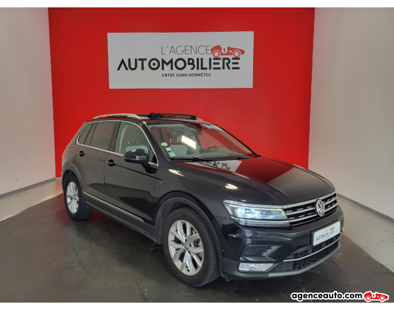 Achat voiture occasion, Auto occasion pas cher | Agence Auto Volkswagen Tiguan TIGUAN 2.0 TDI 150 CARAT DSG7 + TOIT OUVRANT Noir Année 2017 Automatique Diesel