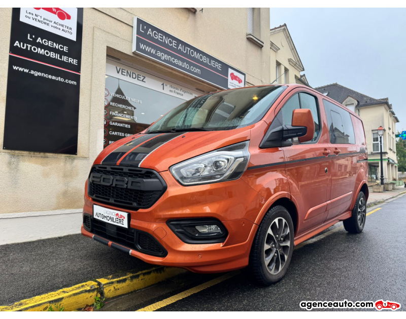 Achat voiture occasion, Auto occasion pas cher | Agence Auto Ford Transit Custom Fg 2.0 ECOBLUE 185cv 320 SPORT L1H1 BVA DOUBLE CABINE + OPTIONS Orange Année 2021 Automatique Diesel
