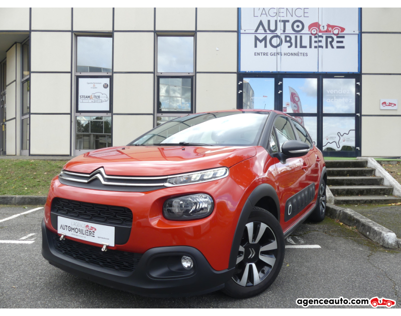 Achat voiture occasion, Auto occasion pas cher | Agence Auto Citroen C3 1.2 PURETECH 82 FEEL Orange Année 2018 Manuelle Essence