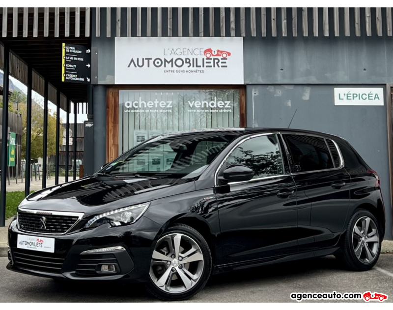 Achat voiture occasion, Auto occasion pas cher | Agence Auto Peugeot 308 1.2 PureTech 130ch GT Line Noir Année 2019 Manuelle Essence