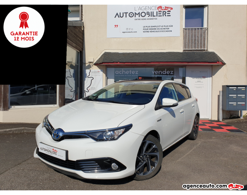 Gebrauchtwagenkauf, Günstige Gebrauchtwagen | Automobilienagentur Toyota Auris 1,8 HSD 136H 100 FULL HYBRID TECHNO LINE RC18 BVA Blanc Jahr 2018 Automatique Hybride