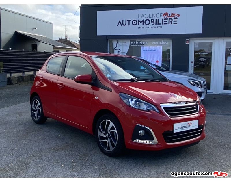 Achat voiture occasion, Auto occasion pas cher | Agence Auto Peugeot 108 1.0 VTI 72 ALLURE ETG5 - BOITE AUTO - CAMERA - GPS Rouge Année 2018 Automatique Essence