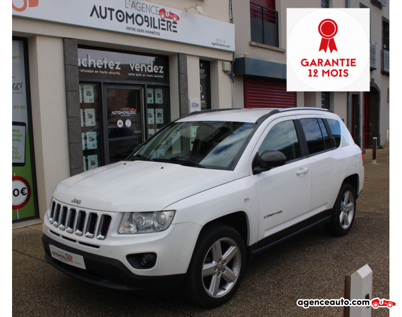 Achat voiture occasion, Auto occasion pas cher | Agence Auto Jeep Compass 2.2 CRD 136CH LIMITED 2WD ( Garantie 12 mois National ) Blanc Année 2012 Manuelle Diesel