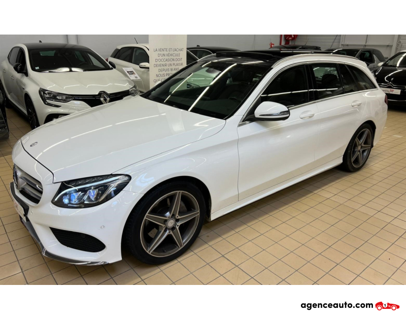 Aankoop Gebruikte Auto, Goedkope Gebruikte Auto | Agence Auto Mercedes Classe C Break Break 220 CDi 2.1 CDI 7G-Tronic BlueTEC 170 cv Blanc Jaar 2017 Automatique Diesel