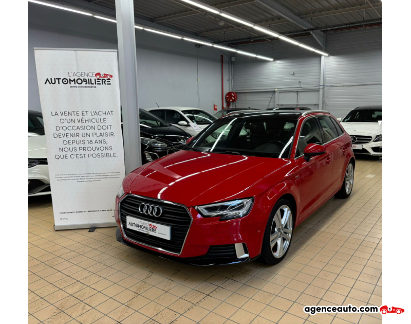 Achat voiture occasion, Auto occasion pas cher | Agence Auto Audi A3 Sportback SPORTBACK 2.0 TDI 150 S LINE S TRONIC 7 Rouge Année 2017 Automatique Diesel