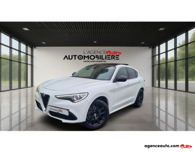 Achat voiture occasion, Auto occasion pas cher | Agence Auto Alfa Romeo STELVIO 2.0 TURBO 280 Q4 LUSSO AT8 Blanc Année 2017 Automatique Essence