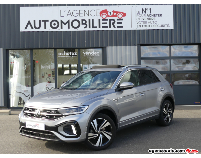 Achat voiture occasion, Auto occasion pas cher | Agence Auto Volkswagen T-roc 1.5 TSI EVO 150 R LINE DSG7 Argent Année 2022 Automatique Essence