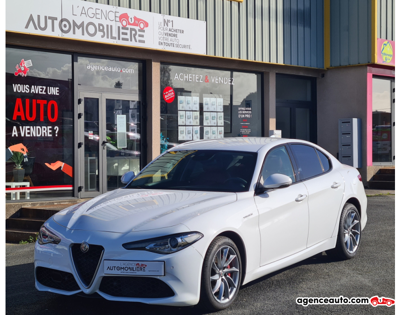 Compra de Coches Usados, Coches Usados Baratos %'|'% Agence Auto Alfa Romeo Giulia 2.2 JTD Q4 210 CH VELOCE Blanc Año 2018 Automatique Diesel