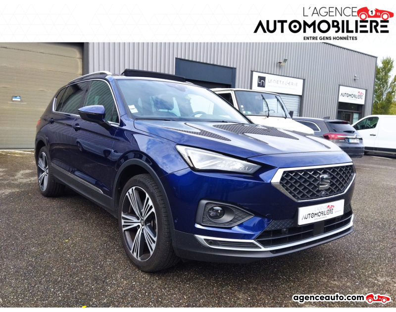 Compra de Carros Usados, Carros Usados Baratos | Auto Immo Seat Tarraco 2.0 TSI BVA DSG 4Drive S&S 190 CV XCELLENCE 7 PLACES + TOIT OUVRANT Bleu Ano 2019 Automatique Essence