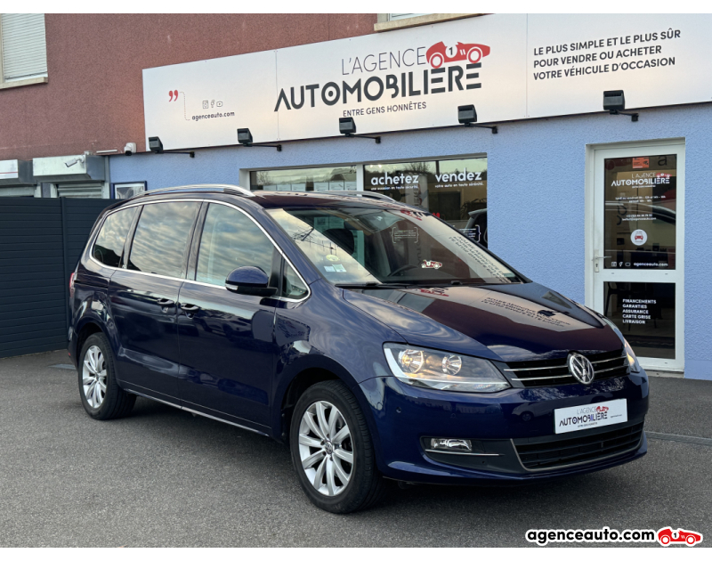 Achat voiture occasion, Auto occasion pas cher | Agence Auto Volkswagen Sharan 2.0 TDI 184ch BlueMotion Technology Carat DSG6 Bleu Année 2018 Automatique Diesel