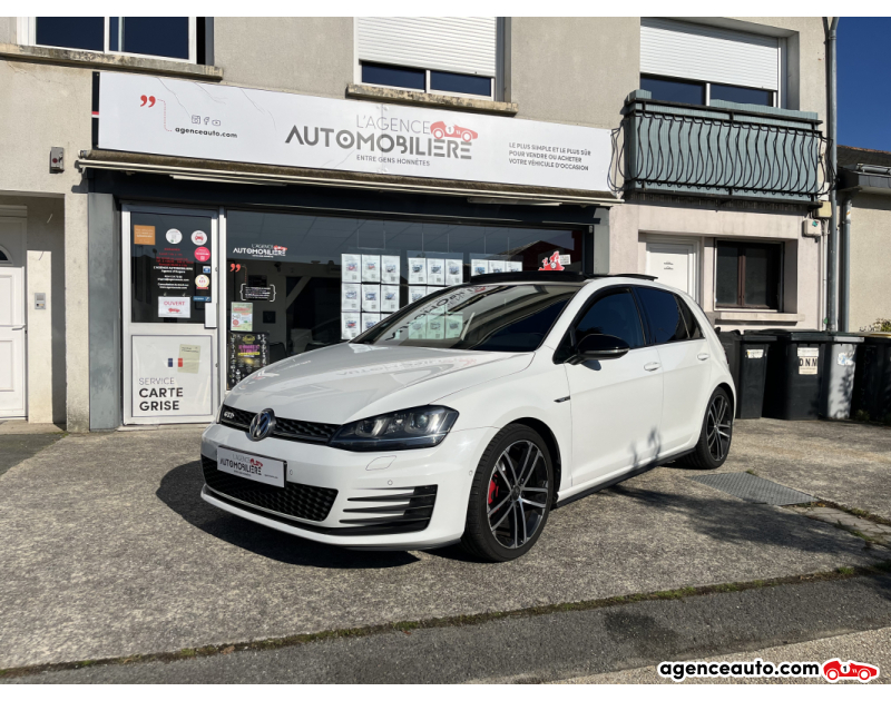 Achat voiture occasion, Auto occasion pas cher | Agence Auto Volkswagen Golf VII GTD 2.0 TDI Blue Motion 184 cv - Toit ouvrant Blanc Année 2014 Manuelle Diesel