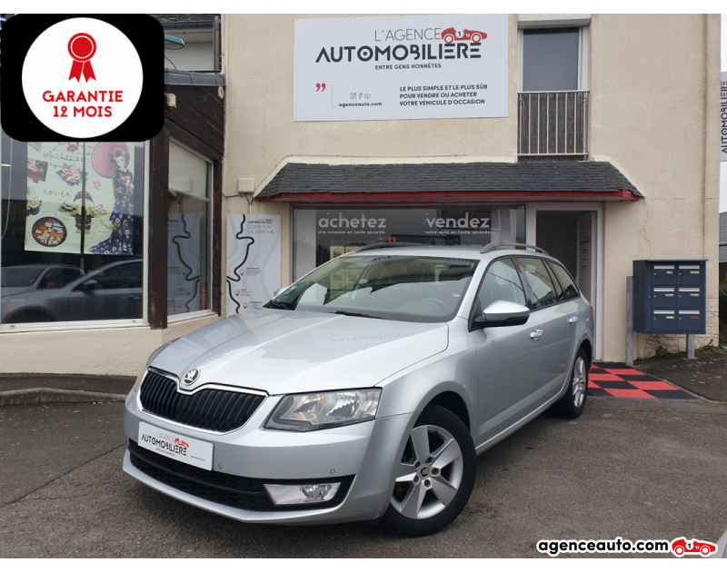 Achat voiture occasion, Auto occasion pas cher | Agence Auto Skoda Octavia Combi 1.4 TSI 140CV GREEN TEC AMBITION BREAK Argent Année 2015 Manuelle Essence