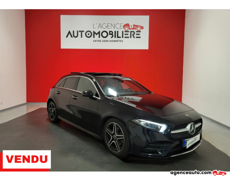 Aankoop Gebruikte Auto, Goedkope Gebruikte Auto | Agence Auto Mercedes Classe A CLASSE A 200 163 CH AMG LINE 7G-DCT + TOIT OUVRANT Noir Jaar 2021 Automatique Essence