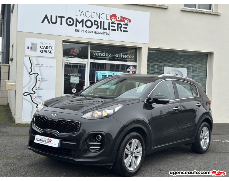 Achat voiture occasion, Auto occasion pas cher | Agence Auto Kia Sportage 1.7 CRDi 115Ch ISG ACTIVE 4x2 - ORIGINE FRANCE Noir Année 2016 Manuelle Diesel