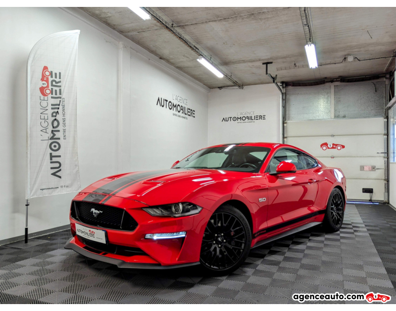 Achat voiture occasion, Auto occasion pas cher | Agence Auto Ford Mustang Fastback VI (2) FASTBACK 5.0 V8 GT 450 CH BVA10 + PAS DE MALUS Rouge Année 2019 Automatique Essence