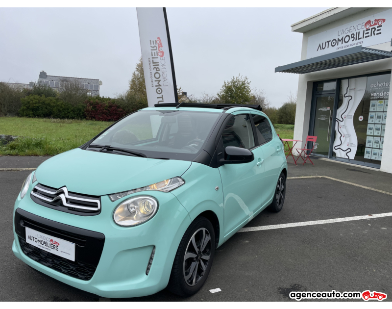 Achat voiture occasion, Auto occasion pas cher | Agence Auto Citroen C1 AIRSCAPE 5 PORTES VTI 72 SHINE Bleu Année 2019 Manuelle Essence