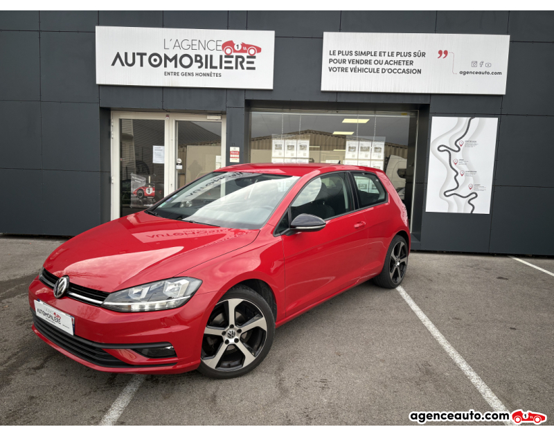 Compra de Carros Usados, Carros Usados Baratos | Auto Immo Volkswagen Golf 1.0 TSI 110 Blue motion Trendline Rouge Ano 2018 Manuelle Essence