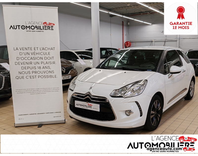 Acquisto Auto Usate, Auto Usate Economiche | Agenzia Automobiliare Citroen DS3 Cabrio 1.2 vti pure tech so chic 82 cv Blanc Anno 2013 Manuelle Essence
