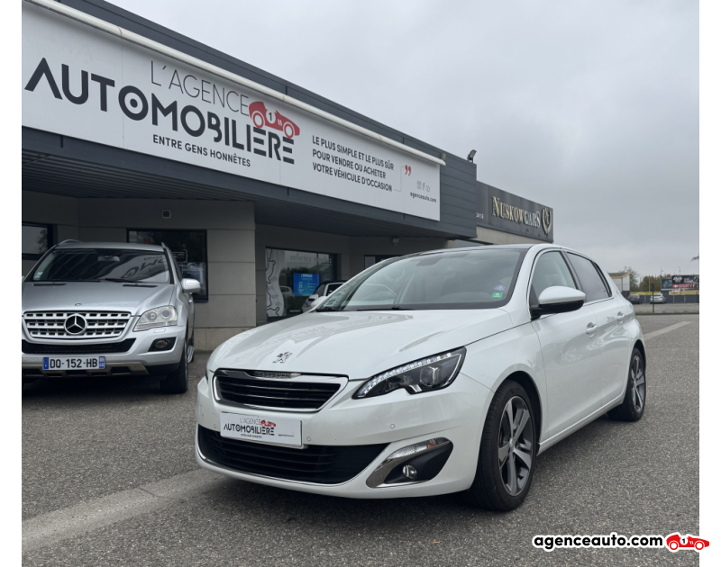 Achat voiture occasion, Auto occasion pas cher | Agence Auto Peugeot 308 1.2L 130ch Féline EAT6 5p Blanc Année 2015 Automatique Essence
