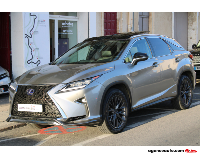 Aankoop Gebruikte Auto, Goedkope Gebruikte Auto | Agence Auto Lexus RX 3.5 450 H 313H 260 HEV F-SPORT AWD BVA (Entretien LEXUS, Toit ouvrant panoramique, Caméra de Recul) Gris Jaar 2017 Automatique Hybride