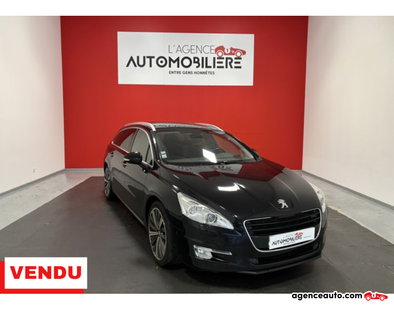 Compra de Coches Usados, Coches Usados Baratos %'|'% Agence Auto Peugeot 508 SW 508 SW 2.2 HDI 204 GT + ATTELAGE Noir Año 2012 Automatique Diesel