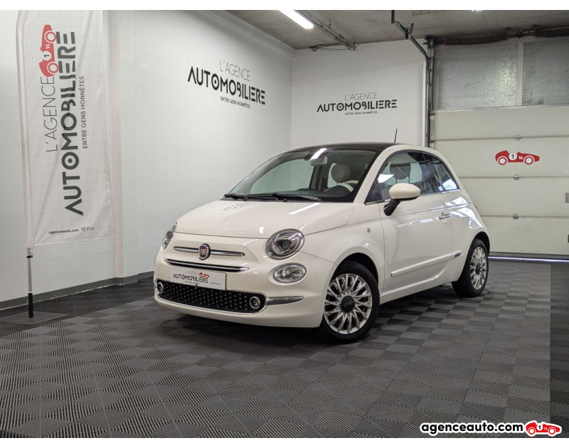 Achat voiture occasion, Auto occasion pas cher | Agence Auto Fiat 500 II (2) 1.2 8V 69 LOUNGE DUALOGIC Blanc Année 2020 Automatique Essence