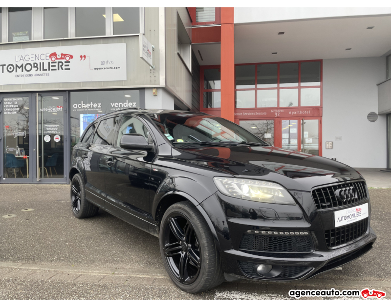 Achat voiture occasion, Auto occasion pas cher | Agence Auto Audi Q7 3.0 TDI V6 QuattroTiptronic8 204 cv BVA S-LINE 6 PL Noir Année 2012 Automatique Diesel