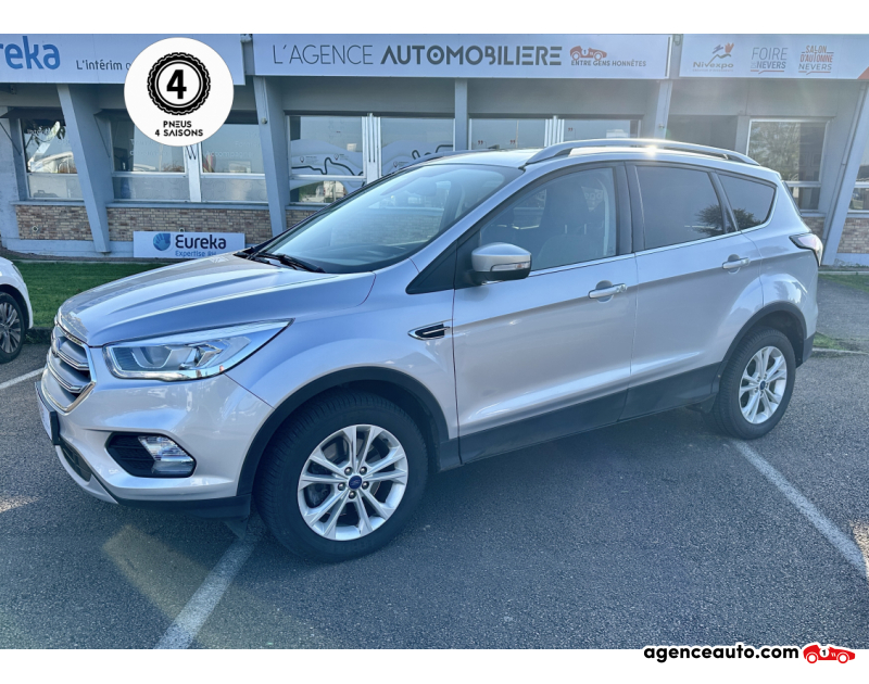 Achat voiture occasion, Auto occasion pas cher | Agence Auto Ford Kuga 2.0 TDCi 150ch S&S Titanium 4x2/TO panoramique/Attelage/Camera de recul/Hayon motorisé Argent Année 2018 Manuelle Diesel