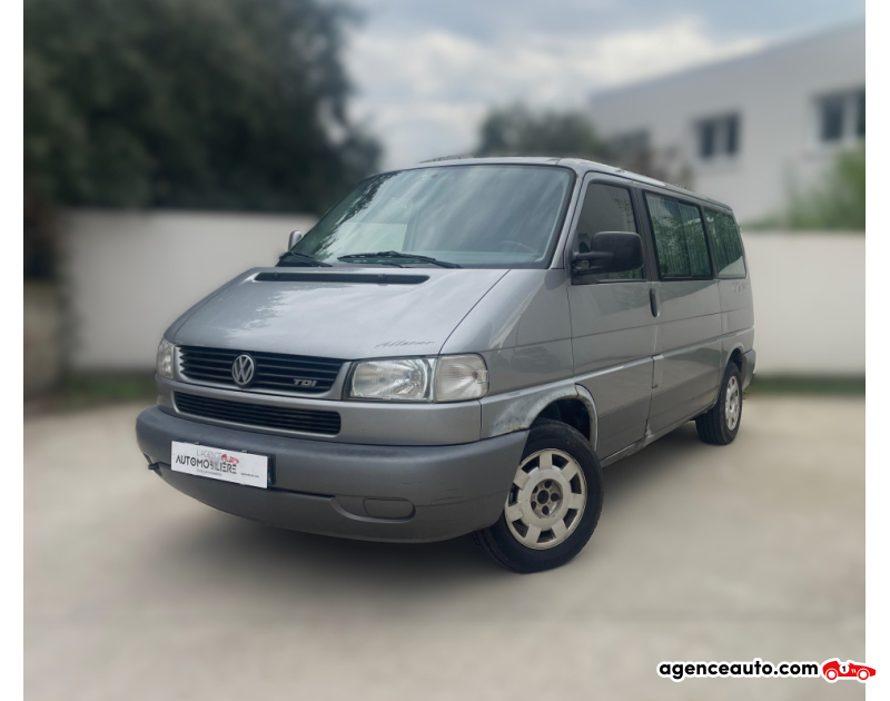 Aankoop Gebruikte Auto, Goedkope Gebruikte Auto | Agence Auto Volkswagen Multivan T4 2,5L TDI 102 CV Zilver Jaar 1998 Handgeschakelde auto Diesel
