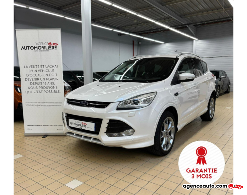 Achat voiture occasion, Auto occasion pas cher | Agence Auto Ford Kuga II (2) 2.0 TDCI 180 S&S 4X4 TITANIUM POWERSHIFT Blanc Année 2016 Automatique Diesel