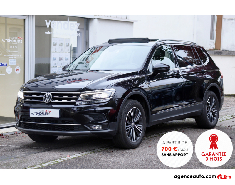 Achat voiture occasion, Auto occasion pas cher | Agence Auto Volkswagen Tiguan Allspace II 2.0 TDI 150 Carat Exclusive DSG7 7 Places (TO,Cuir,CarPlay) Noir Année 2019 Automatique Diesel