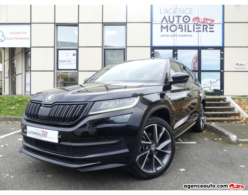 Achat voiture occasion, Auto occasion pas cher | Agence Auto Skoda Kodiaq 2.0 TDI 150 SCR SPORTLINE DSG7 7PL Noir Année 2018 Automatique Diesel