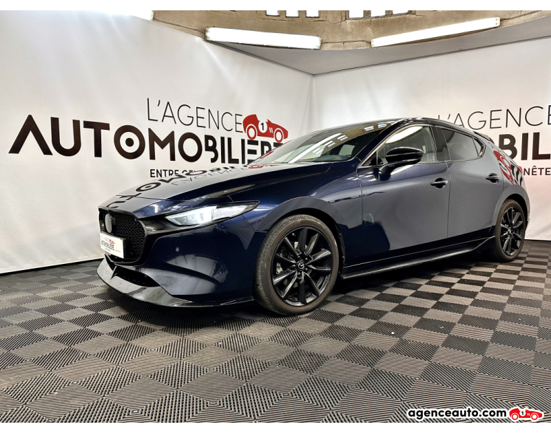 Compra de Coches Usados, Coches Usados Baratos %'|'% Agence Auto Mazda Mazda 3 2.0L SKYACTIV-X M Hybrid 180ch BVA6 Exclusive (Entretien Mazda, Kit Aero) Bleu Año 2020 Automatique Hybride
