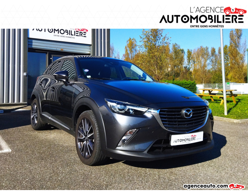 Achat voiture occasion, Auto occasion pas cher | Agence Auto Mazda CX-3 Skyactiv-G 2.0 i 16V 2WD S&S 120 cv BVA SIGNATURE Gris Année 2018 Automatique Essence