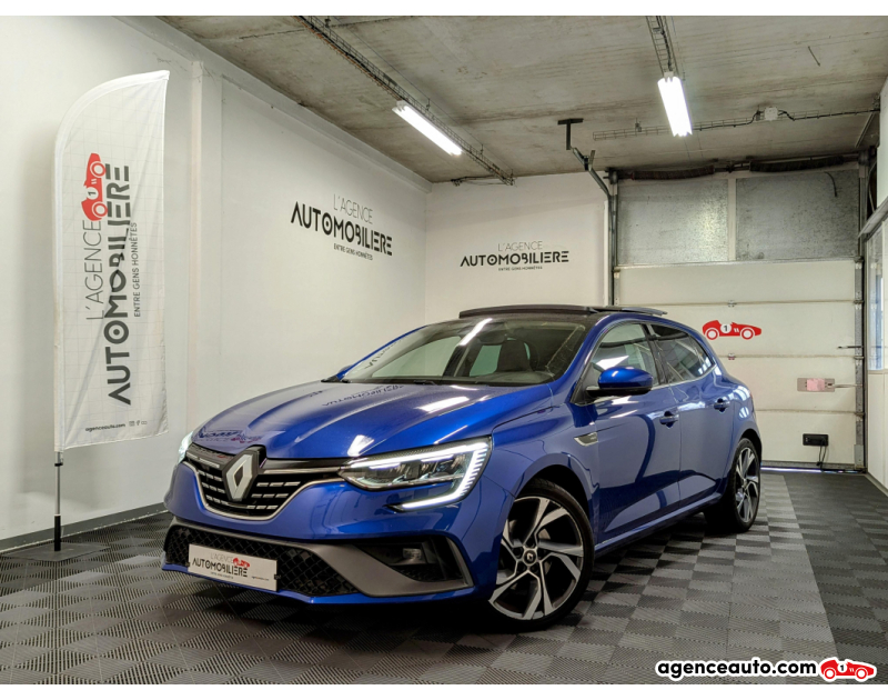 Achat voiture occasion, Auto occasion pas cher | Agence Auto Renault Megane IV (2) 1.3 TCE 160 FAP RS LINE EDC + TOIT OUVRANT Bleu Année 2021 Automatique Essence