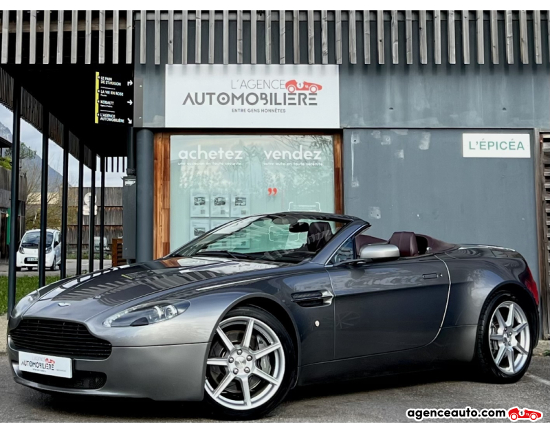 Acquisto Auto Usate, Auto Usate Economiche | Agenzia Automobiliare Aston Martin V8 Vantage Roadster 4.3 385ch BVA Gris Anno 2008 Automatique Essence