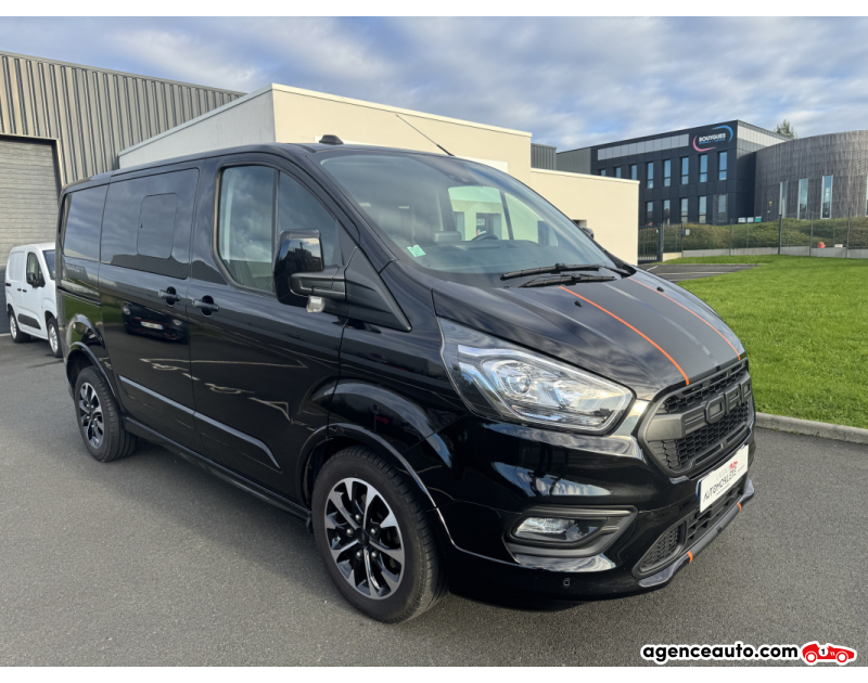 Achat voiture occasion, Auto occasion pas cher | Agence Auto Ford Transit Custom Fg CABINE APPROFONDIE 320 L1H1 2.0 170 BVA SPORT | GARANTIE FORD 10/2025 Noir Année 2023 Automatique Diesel