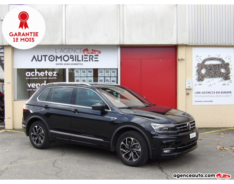 Achat voiture occasion, Auto occasion pas cher | Agence Auto Volkswagen Tiguan 2.0TSI Highline 4Motion DSG Noir Année 2018 Automatique Essence