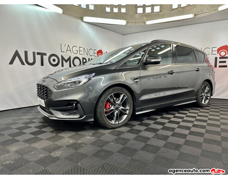 Achat voiture occasion, Auto occasion pas cher | Agence Auto Ford S-Max II (2) 2.0 ECOBLUE 150 ST-LINE BVA (7pl, Attelage, Entretien Ford) Gris Année 2022 Automatique Diesel