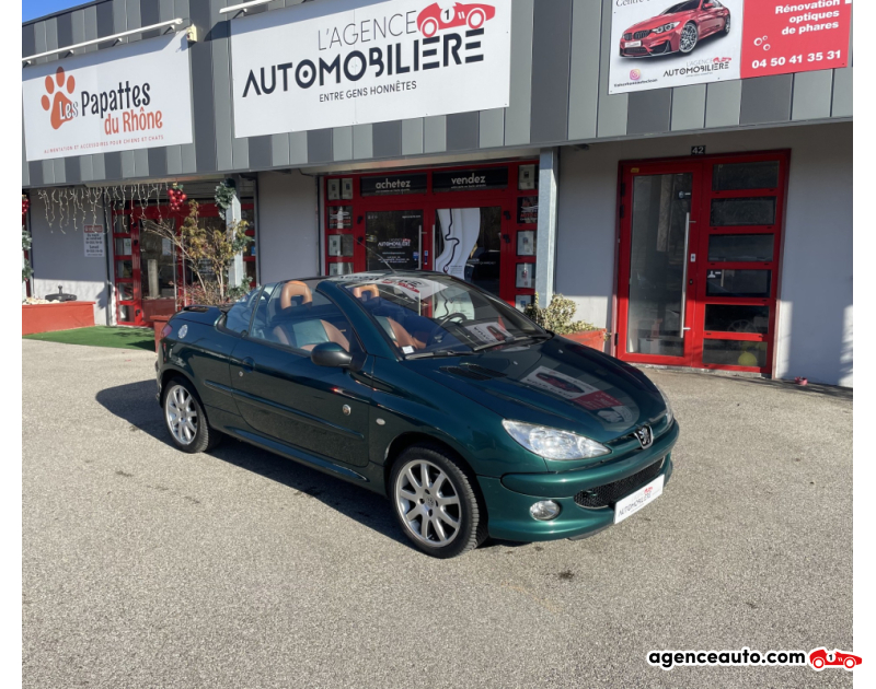 Gebrauchtwagenkauf, Günstige Gebrauchtwagen | Automobilienagentur Peugeot 206 CC 1.6 i 16V 110 cv ROLAND GARROS Vert Jahr 2004 Manuelle Essence