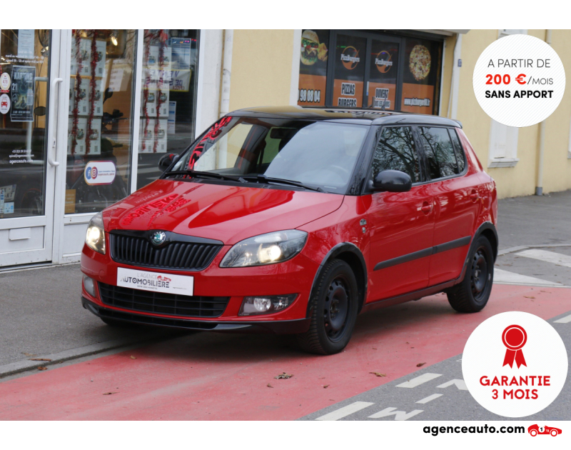 Achat voiture occasion, Auto occasion pas cher | Agence Auto Skoda Fabia Ph.2 1.6 TDi 90 Monte Carlo BVM5 (Kit distri à jour, Limiteur & Régulateur, Clim...) Rouge Année 2012 Manuelle Diesel