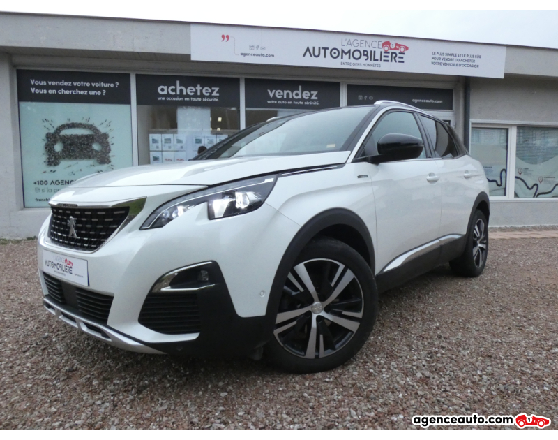 Achat voiture occasion, Auto occasion pas cher | Agence Auto Peugeot 3008 GT Line 130ch S&S E6.c 1ERE MAIN Blanc Année 2019 Manuelle Diesel