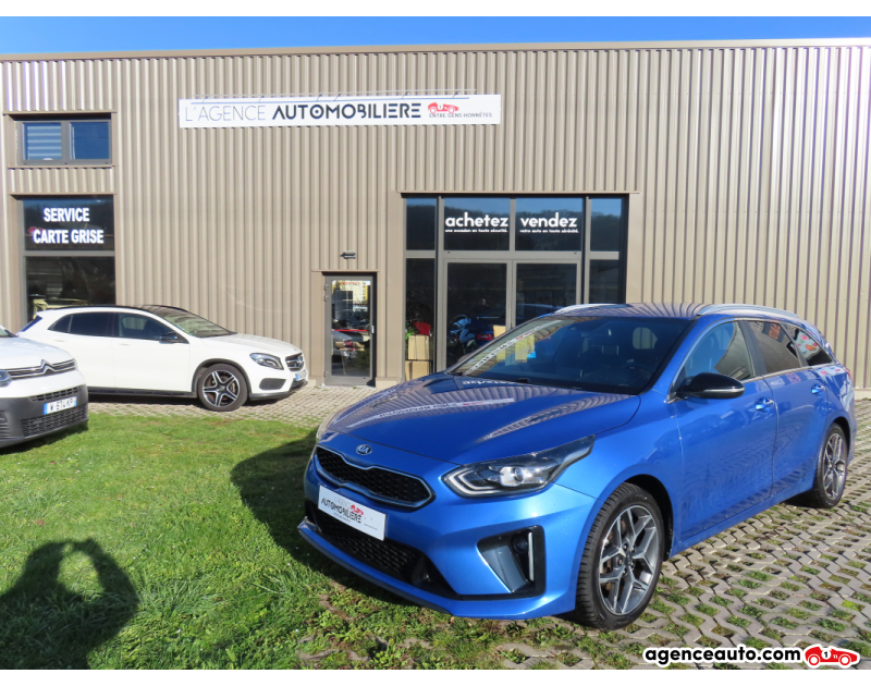 Achat voiture occasion, Auto occasion pas cher | Agence Auto Kia Ceed SW 1.6 CRDi 16V GTline Premium 136Cv Bleu Année 2019 Automatique Diesel
