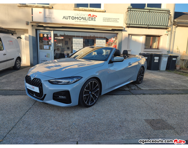 Aankoop Gebruikte Auto, Goedkope Gebruikte Auto | Agence Auto Bmw Série 4 Cabriolet 420d 2.0 d M SPORT Mild Hybrid Steptronic8 190 cv Boîte auto GARANTIE 1 AN Gris Jaar 2022 Automatique Hybride